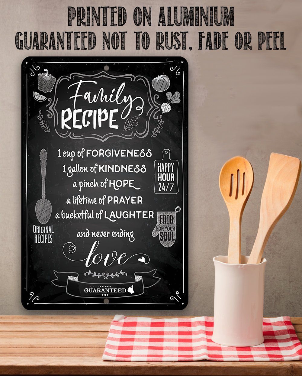 Family Recipe - Metal Sign