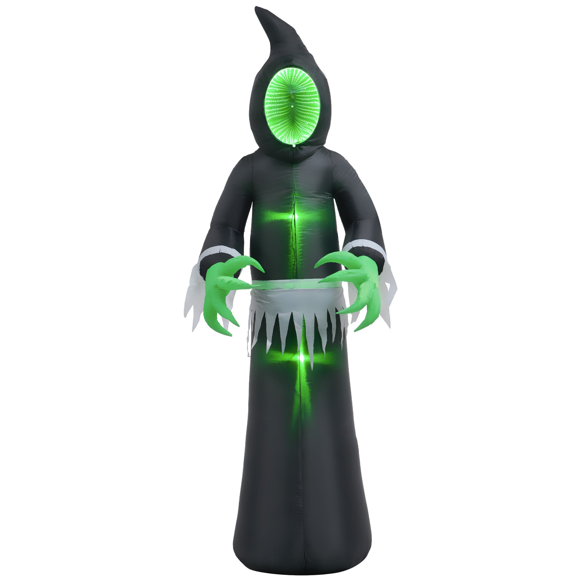 HOMCOM 8ft Inflatable Halloween Decoration Mirror Face Ghost