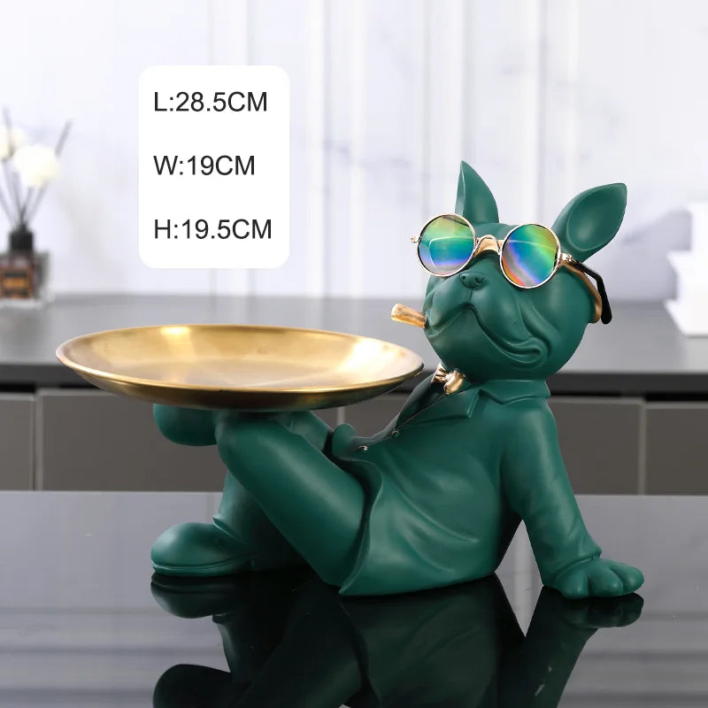 Resin Home Decor French Bulldog Statue Decorative Sculptures for Home