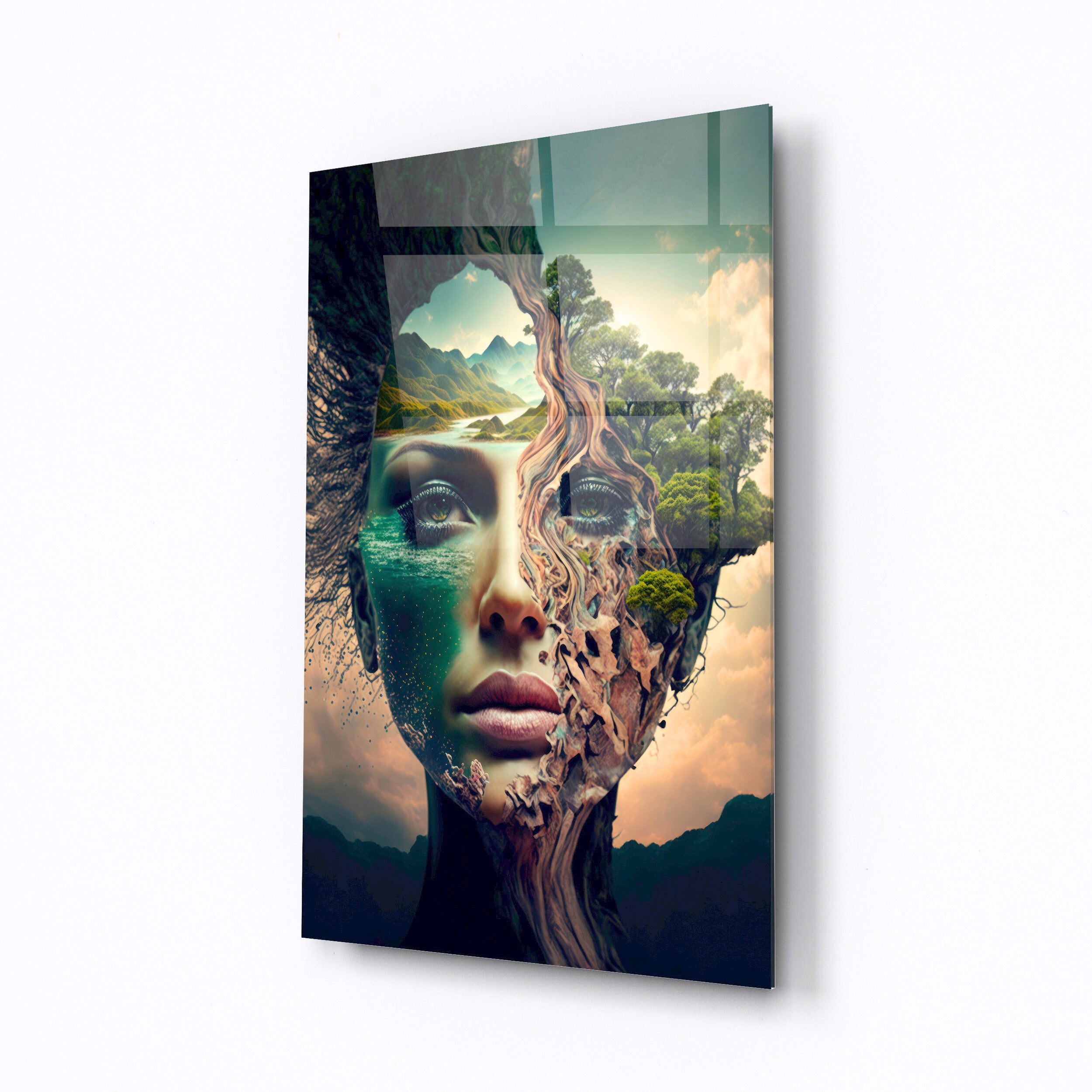 Tempered glass wall art Mother of the earth-0