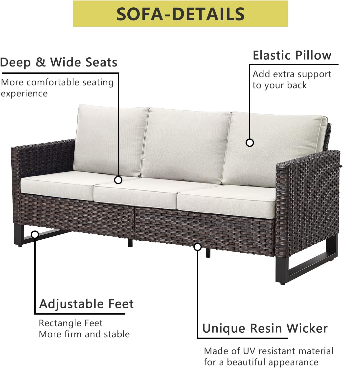 10 Piece Outdoor Sectional Sofa Set with Swivel Chairs