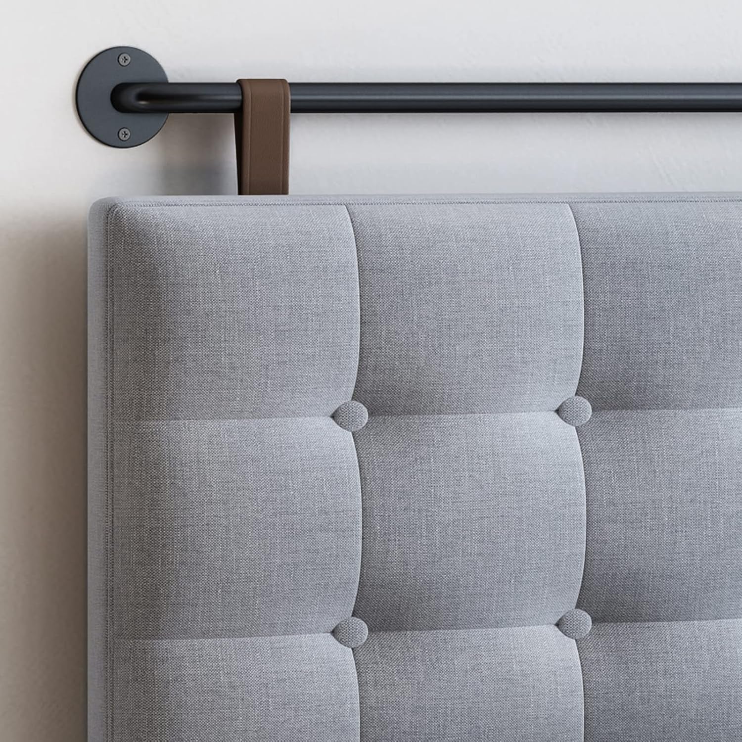 Adjustable Wall Mounted King Size Headboard with Tufting