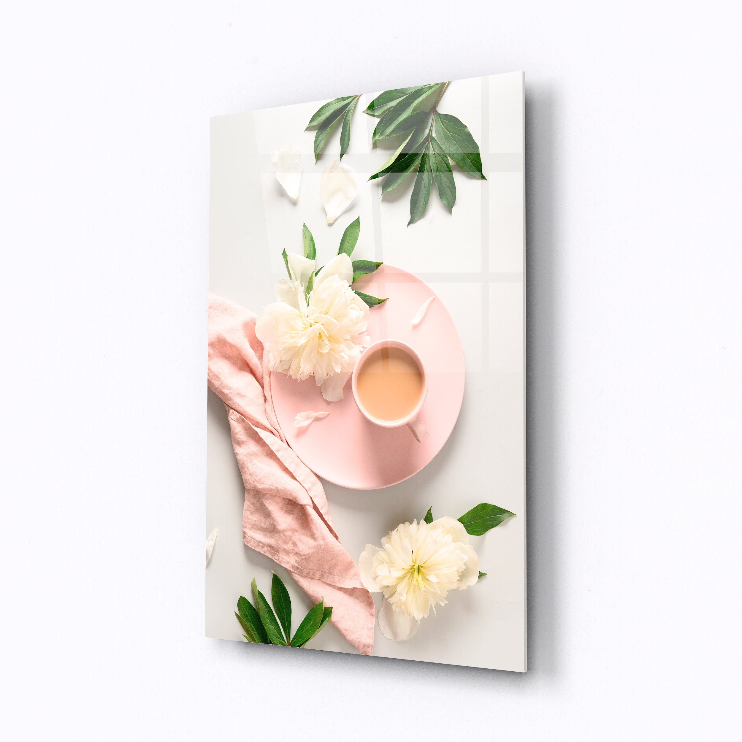 Tempered glass wall art Morning coffee-0