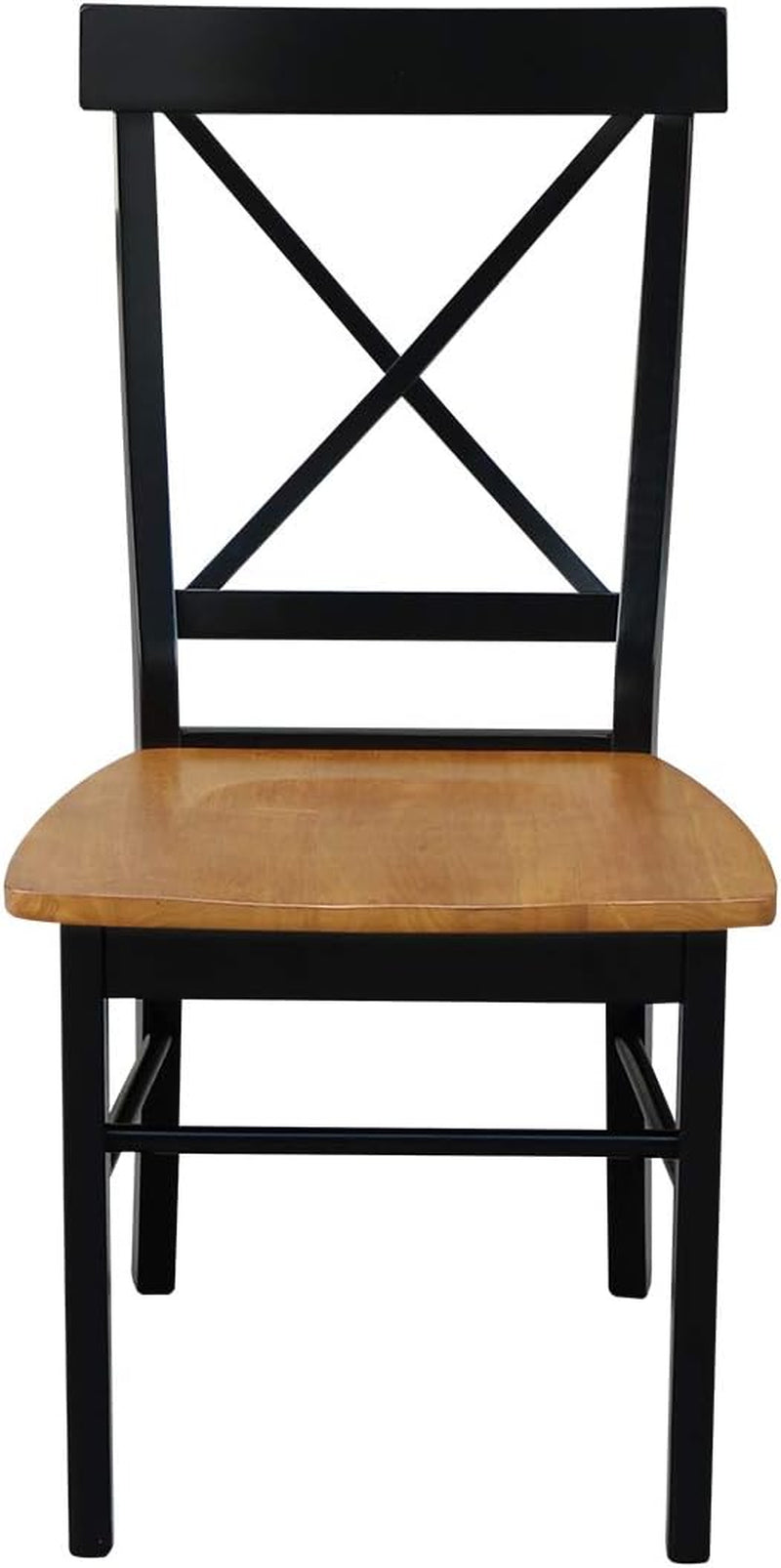 X Back Dining Chair Solid Wood Seat In Black Cherry