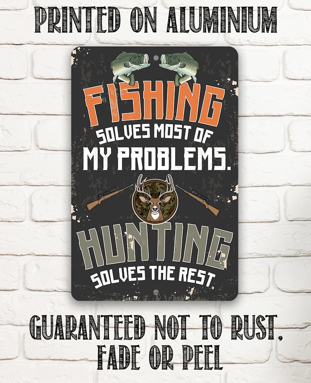 Fishing and Hunting - Metal Sign