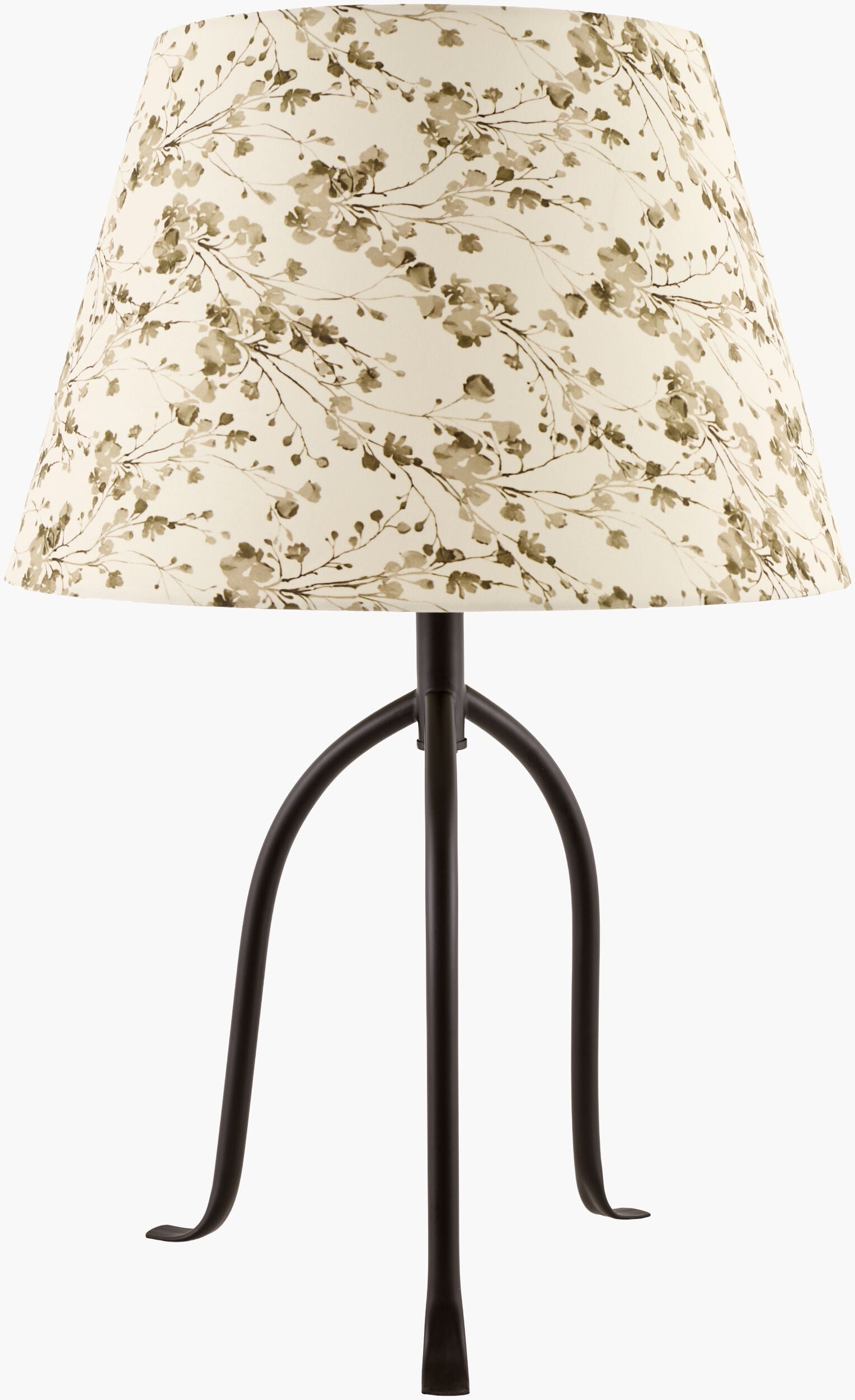 Cool Tan Traditional Table Lamp with linen details for bedside or console tables-0