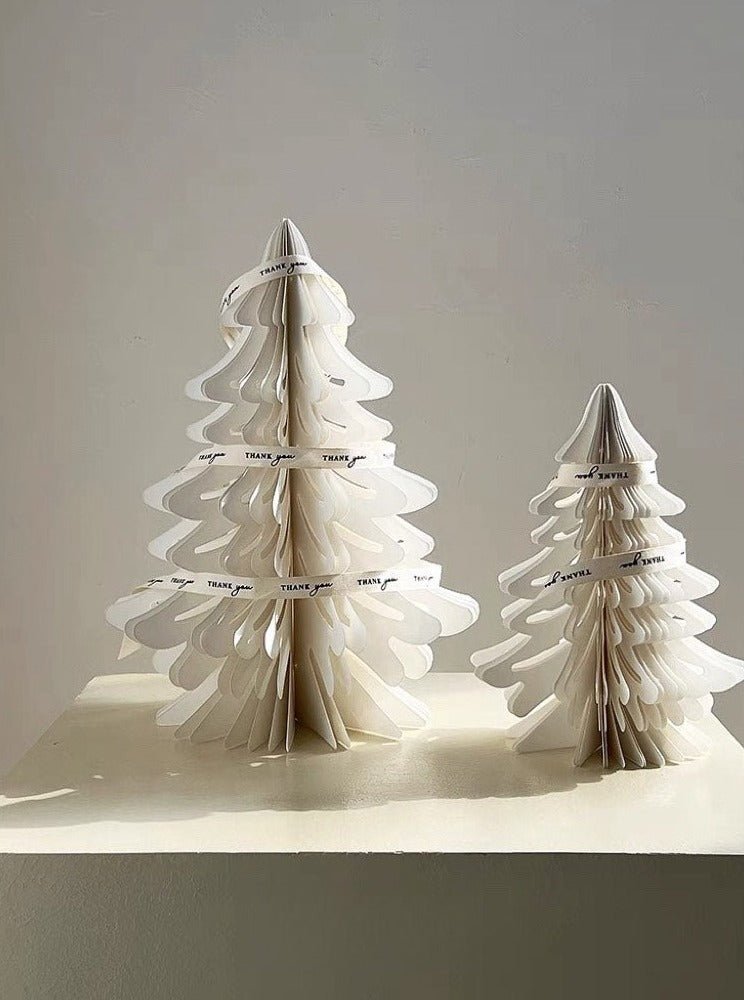 Foldable Accordion Christmas Tree Set of 2Pcs - Decoration for Table Shelf & Window-8