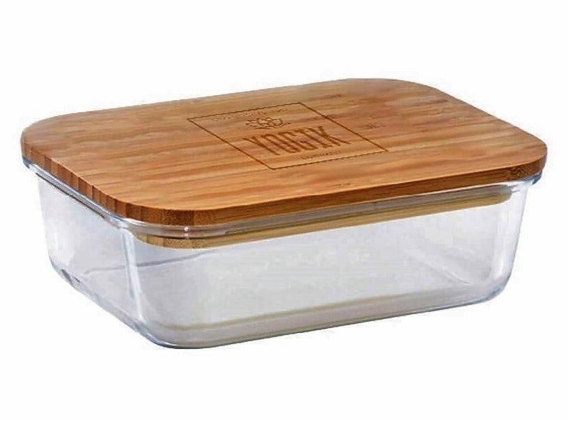 Food Storage Containers | Set of 4 Glass with Insulated Bamboo Covers