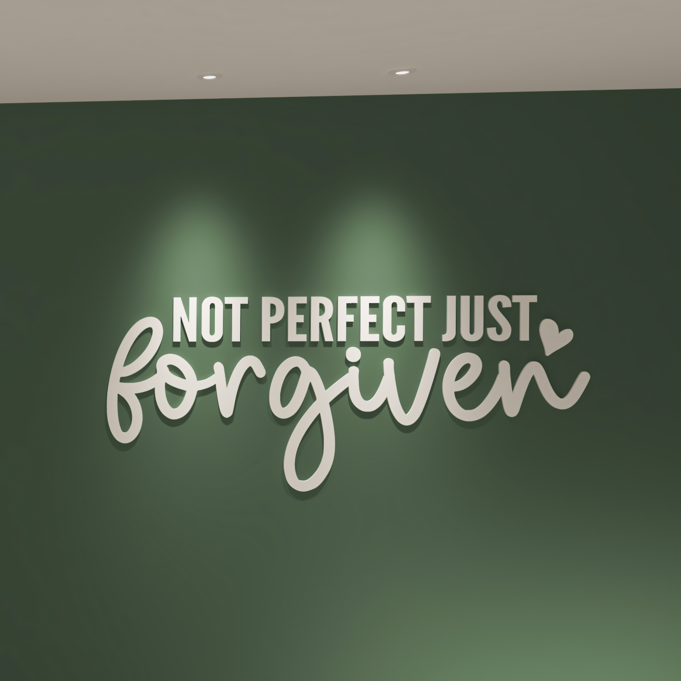 Not Perfect Just Forgiven 3D Wall Decor-0