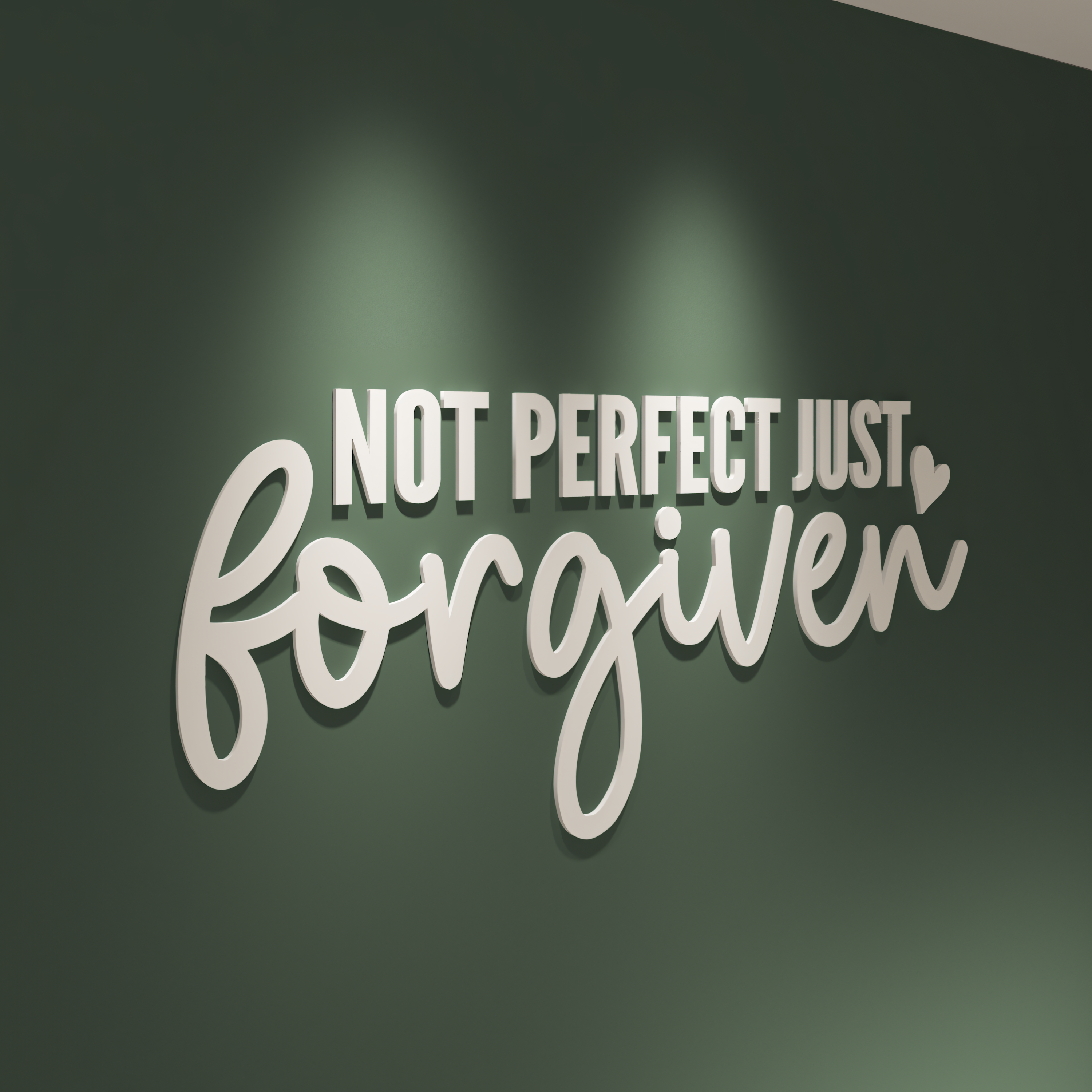 Not Perfect Just Forgiven 3D Wall Decor-1