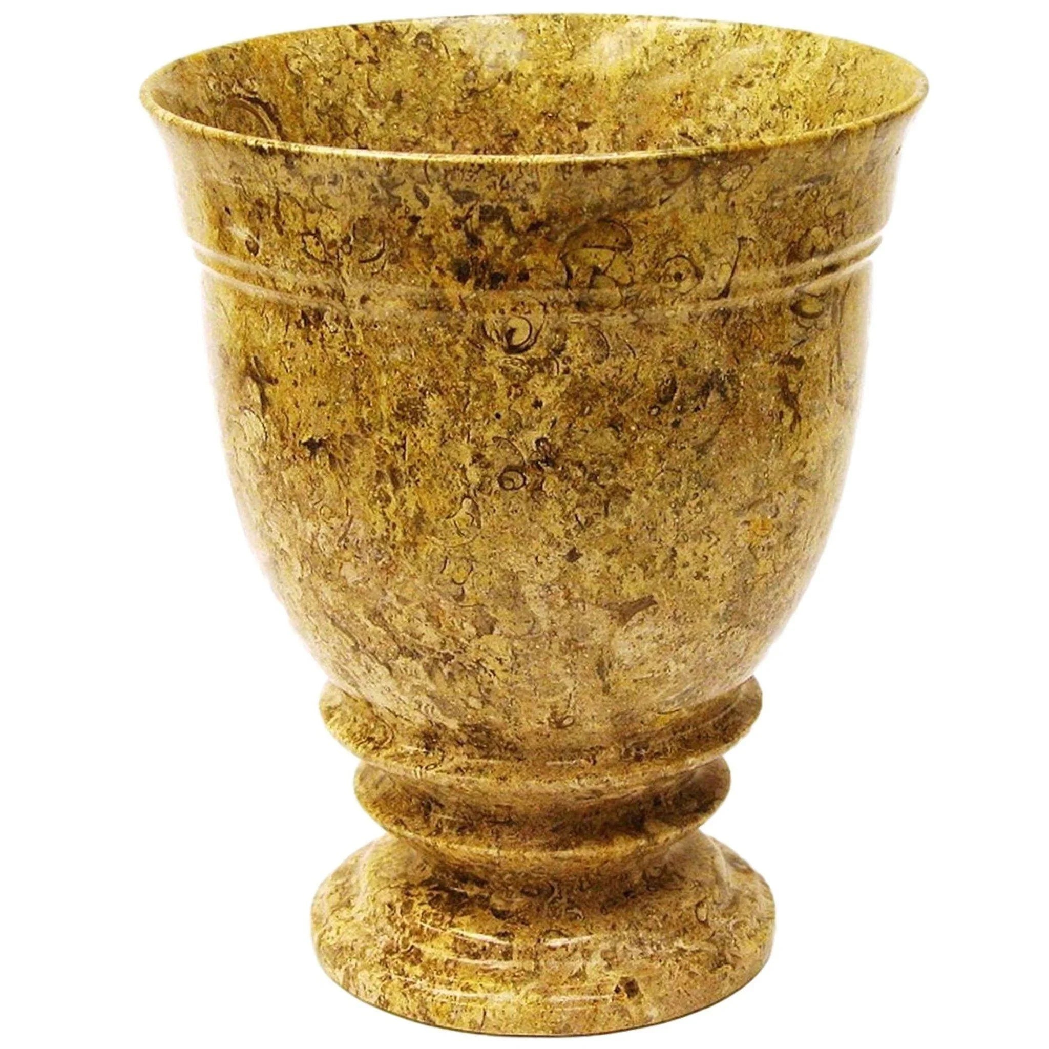 Fossil Stone Bathroom Wastebasket | Tasmanian Collection