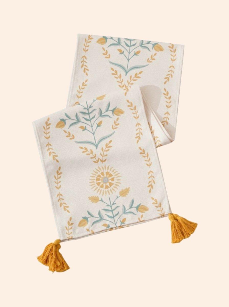 French Style Floral Table Runner - PRHOMZ