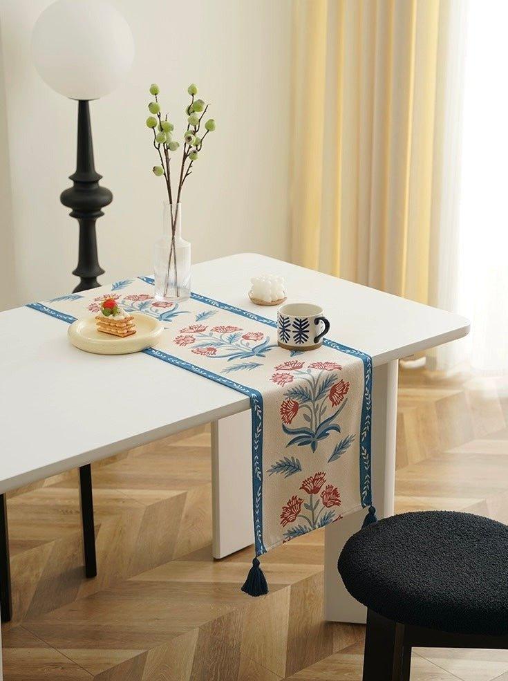 French Style Floral Table Runner - PRHOMZ