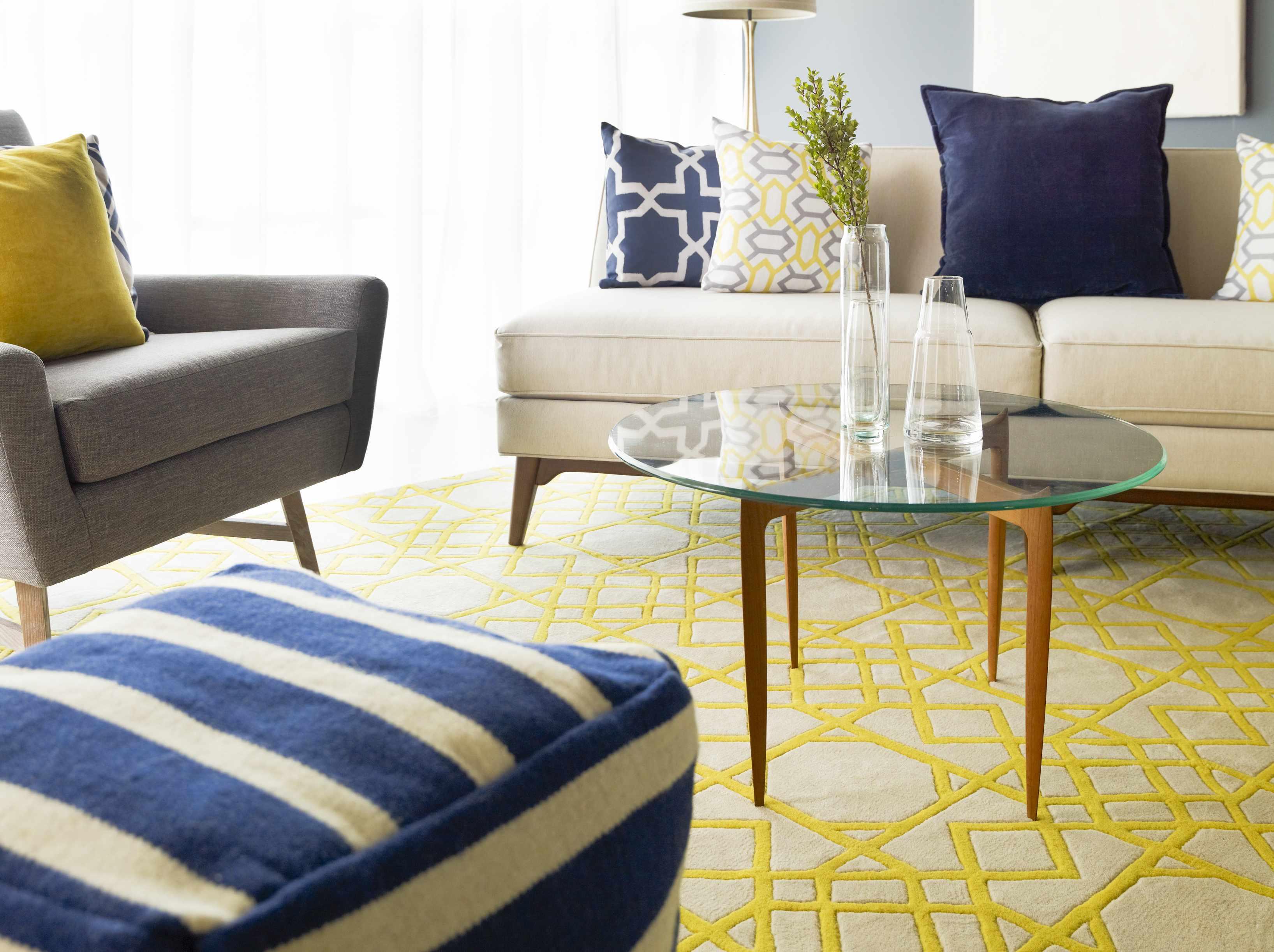 Navy Square Throw Pillow - Clearance - PRHOMZ