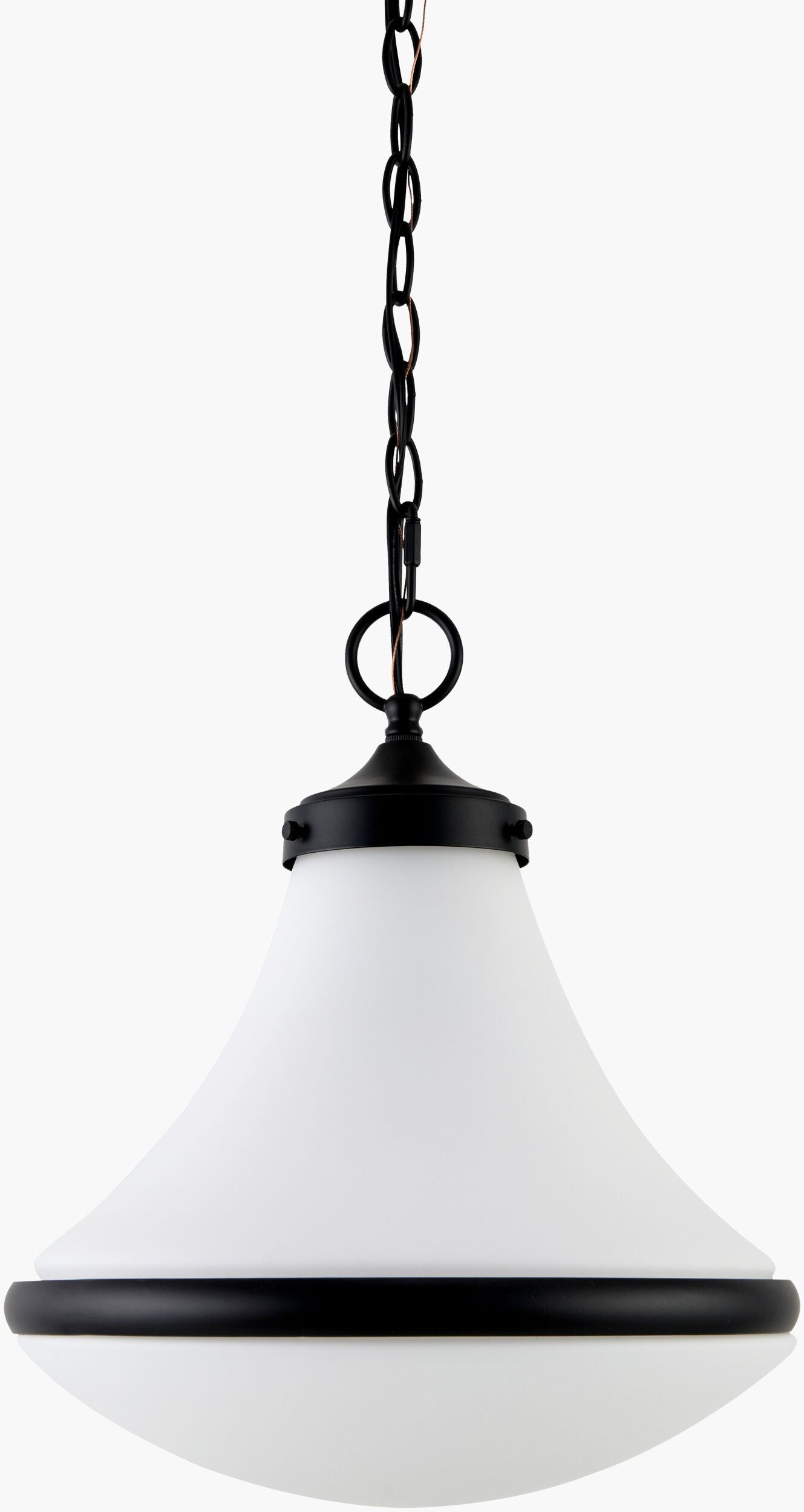 Rich Charcoal Modern Pendant Light with glass details for kitchen islands or dining areas-0