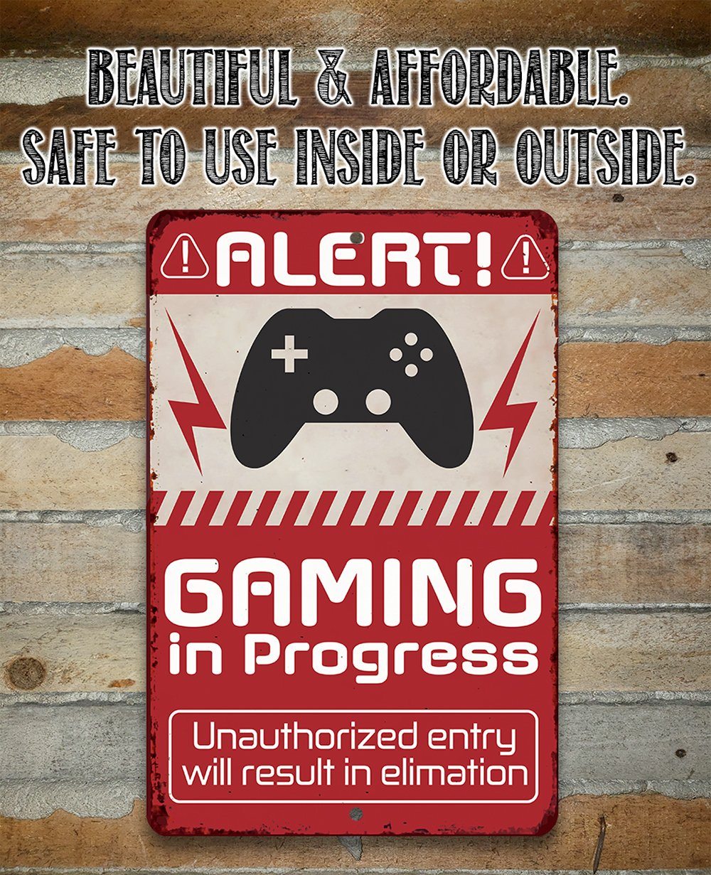 Gaming In Progress - Metal Sign