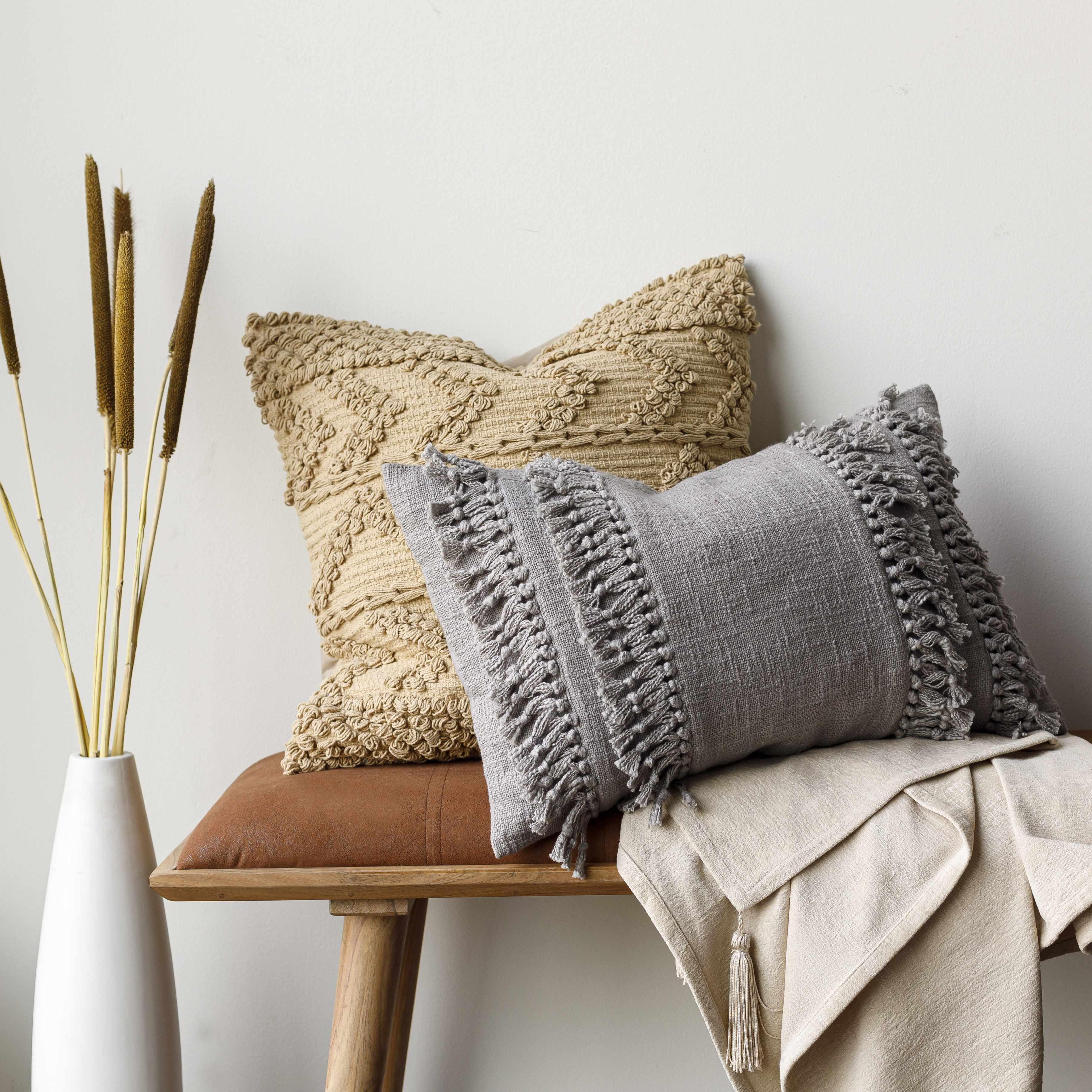 Gappal Gray Throw Pillow - PRHOMZ