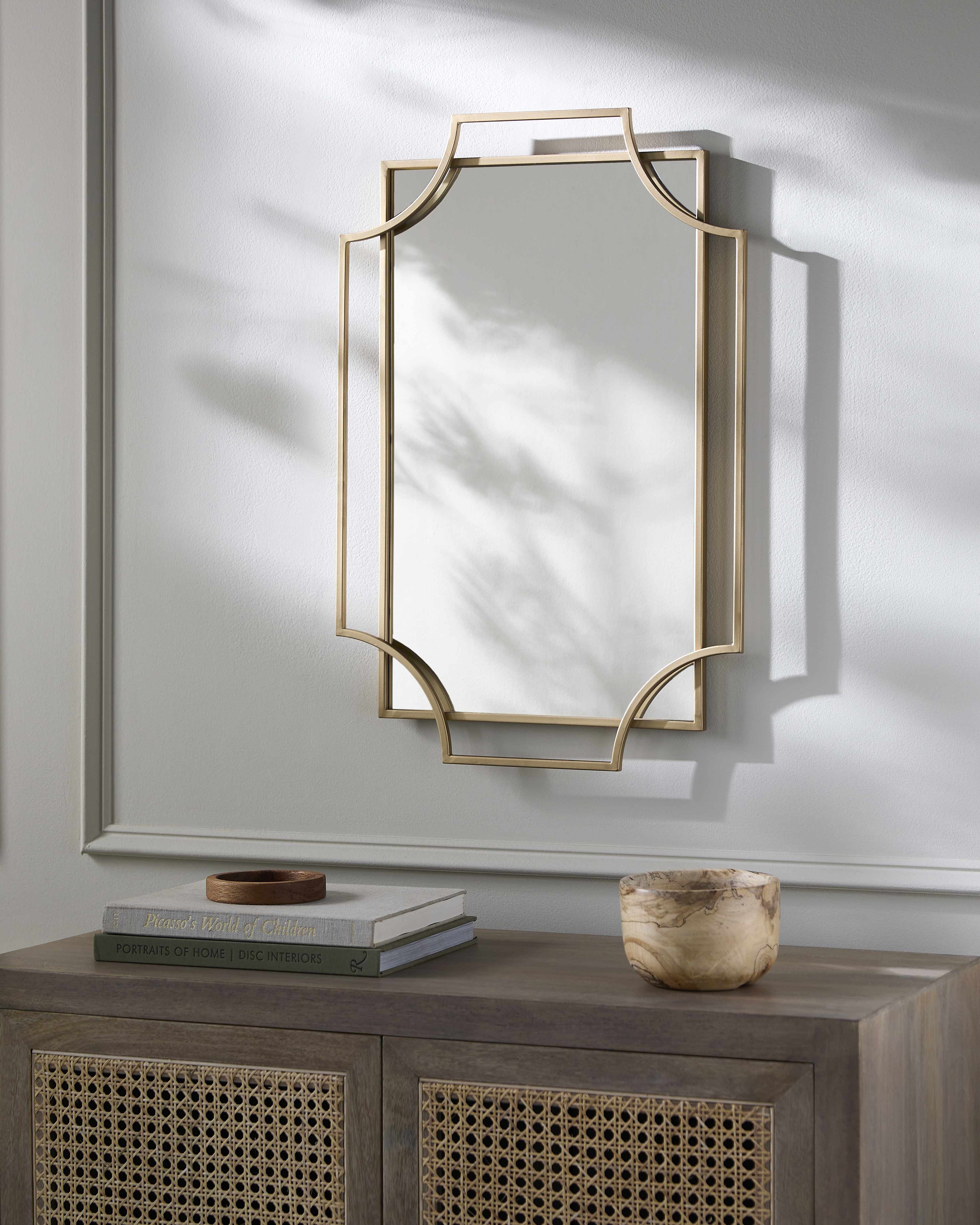 Golasecca Brass Frame Gold Mirror-1