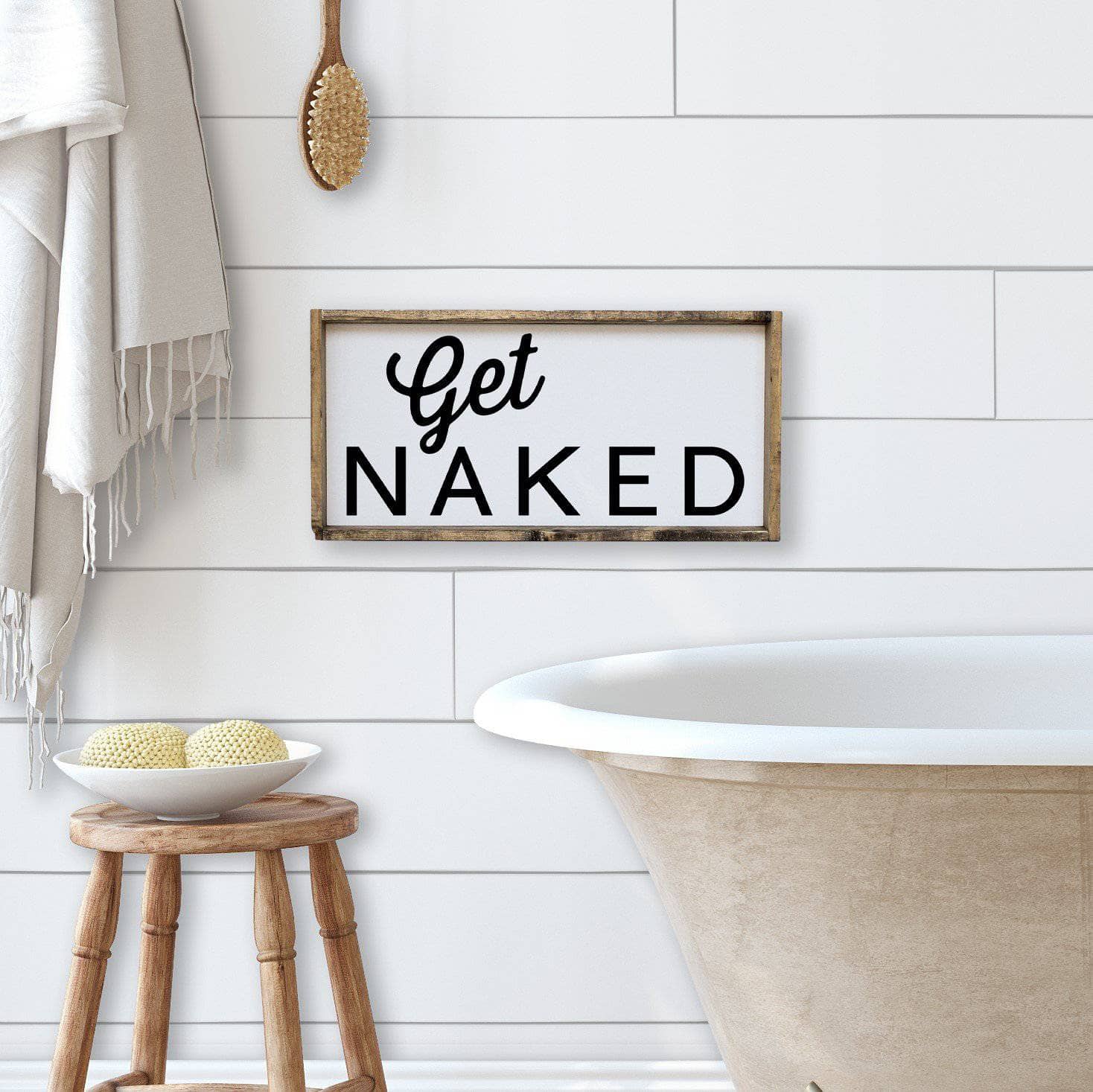 Get Naked Wood Sign-1