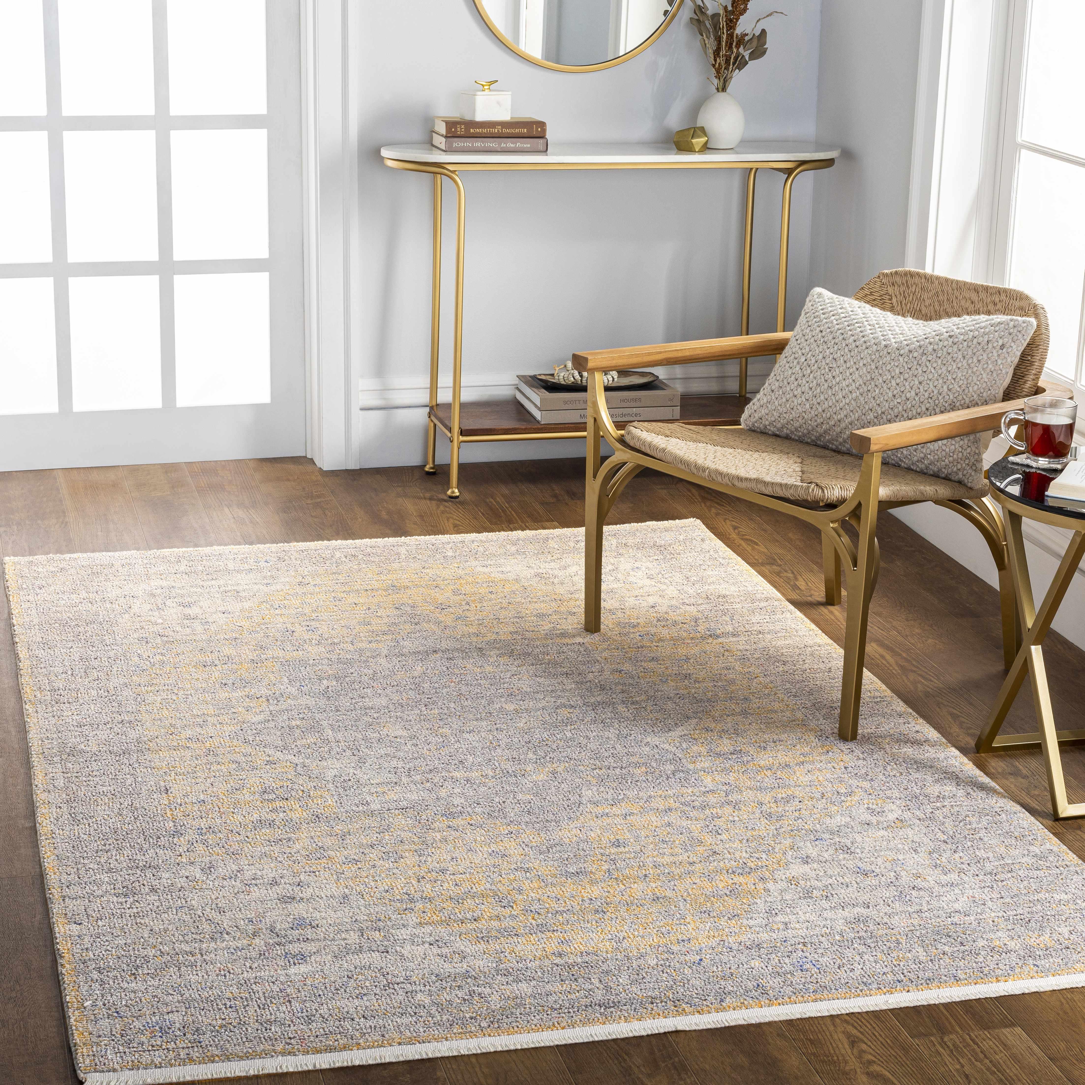 Misa Mustard & Gray Area Rug - Clearance - PRHOMZ
