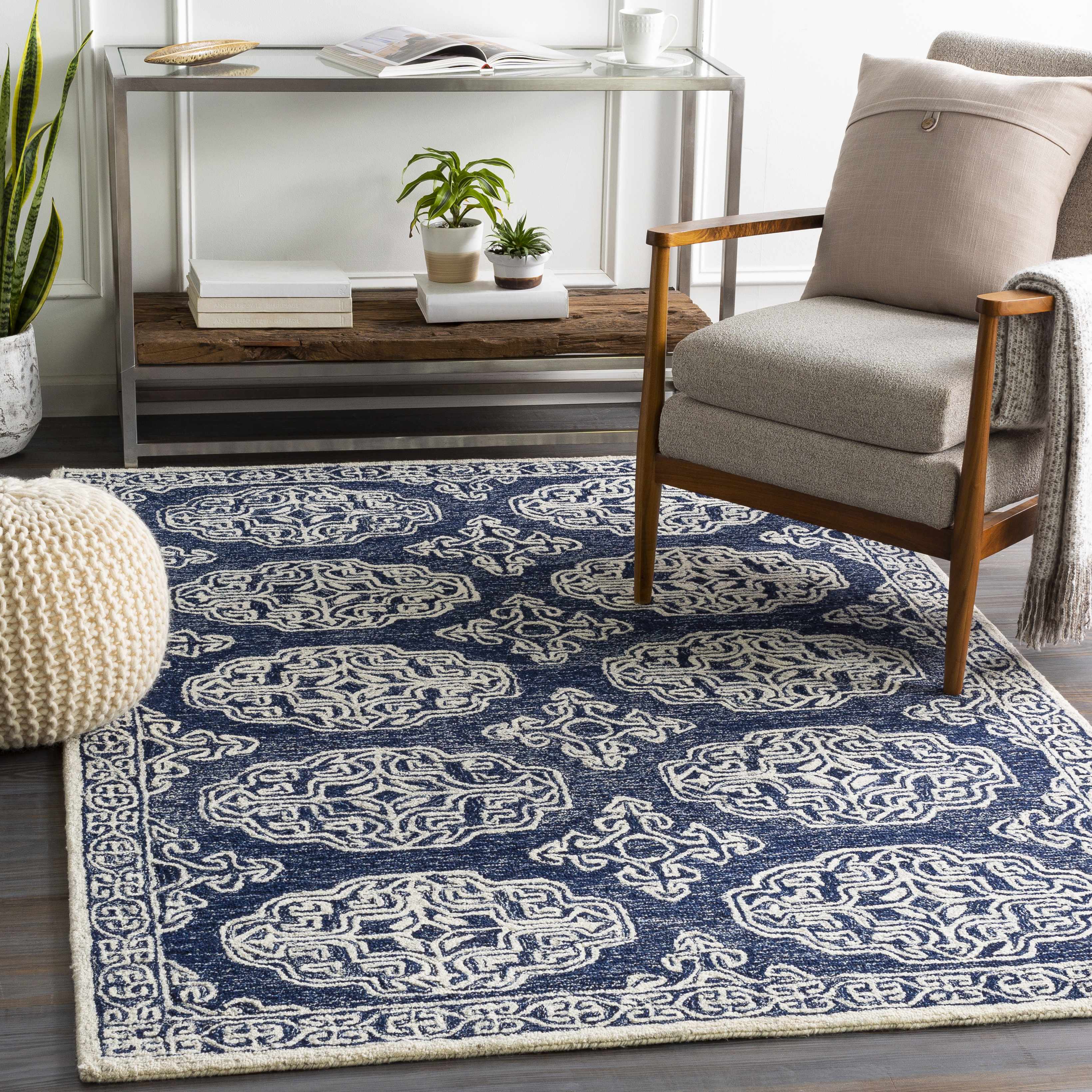 Glenoma Blue Regency Wool Rug-1