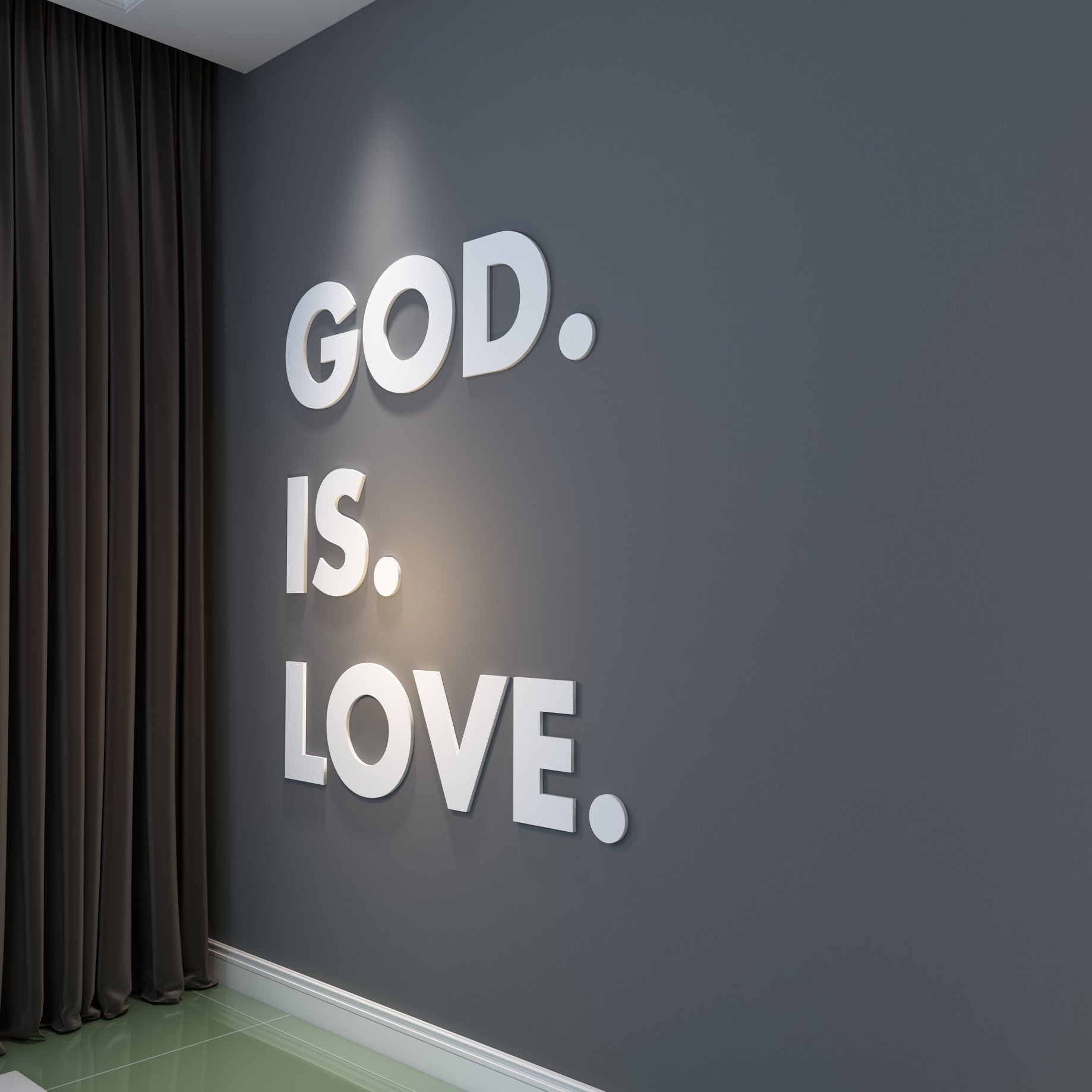 God is Love 3D Wall Decor-1