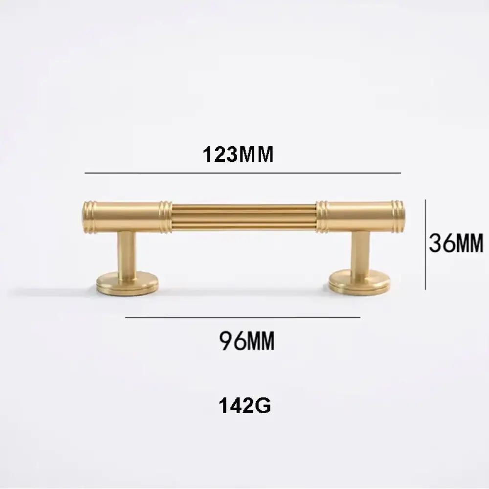 Gold Brass Vertical Linear Cabinet Handles – American-Style Wardrobe and Bar Pulls