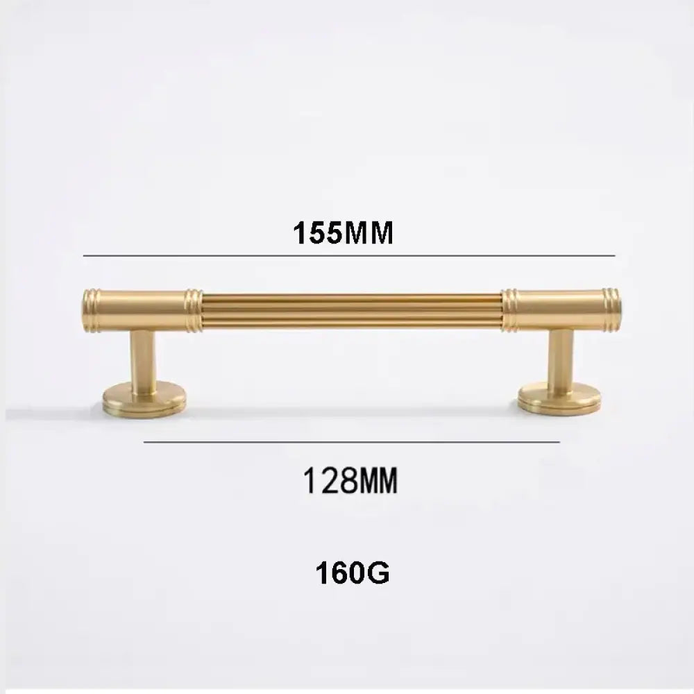 Gold Brass Vertical Linear Cabinet Handles – American-Style Wardrobe and Bar Pulls