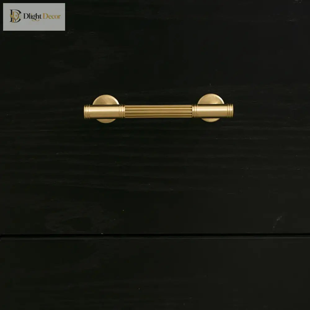 Gold Brass Vertical Linear Cabinet Handles – American-Style Wardrobe and Bar Pulls