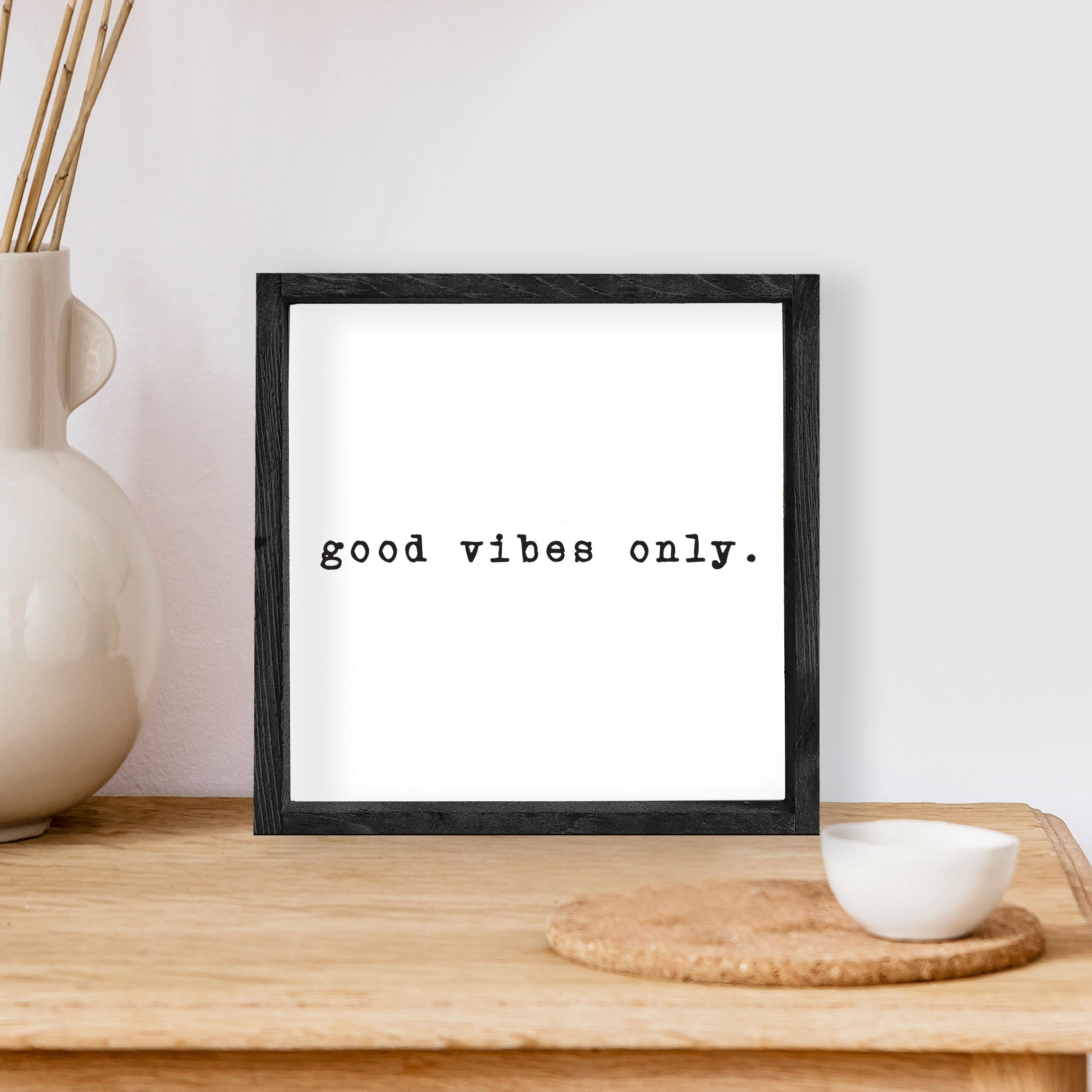 Good Vibes Only Wood Sign-1