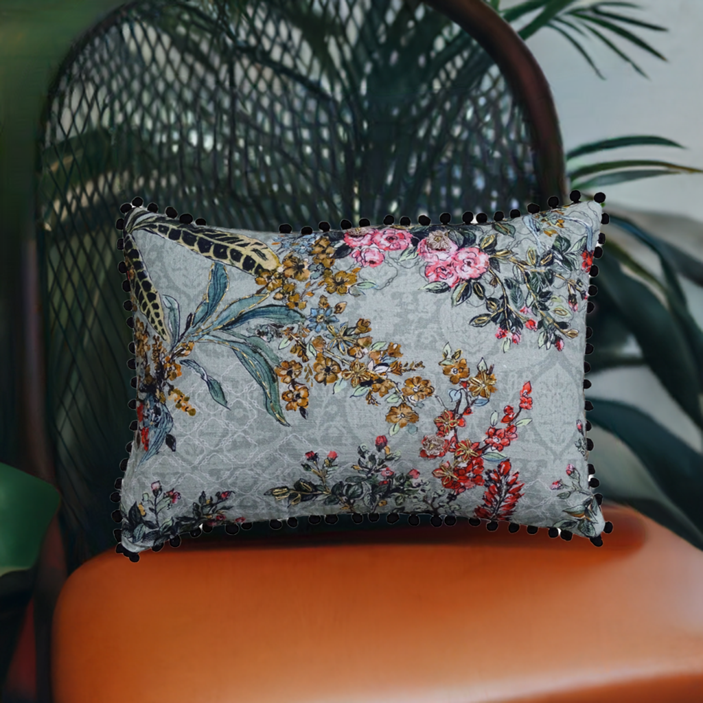 Hand Illustrated  14"X20" Decorative Pillow