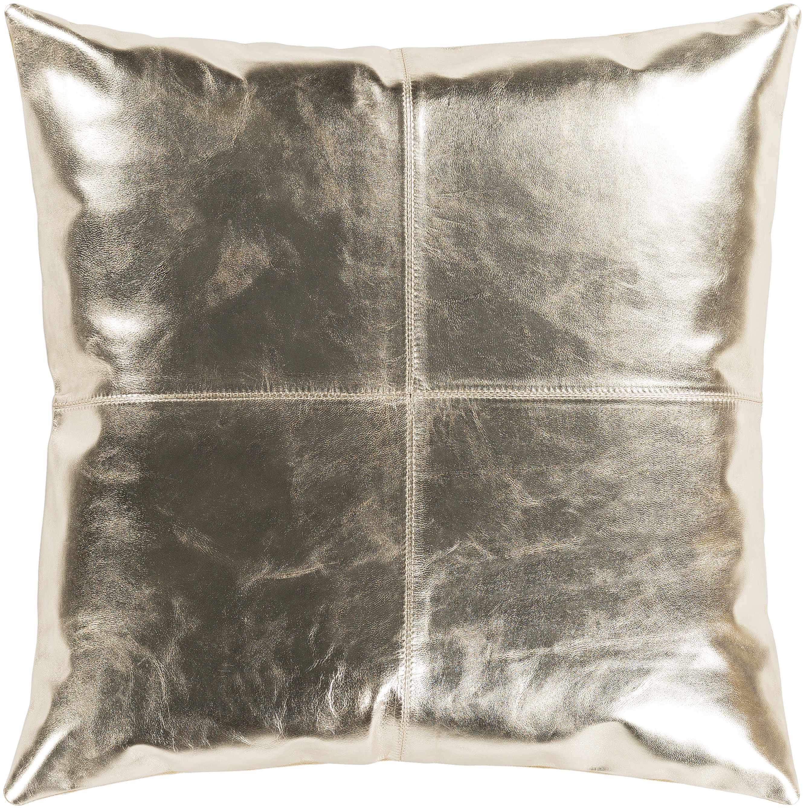 Gracewood Metallic Gold Luxe Throw Pillow - Clearance-0