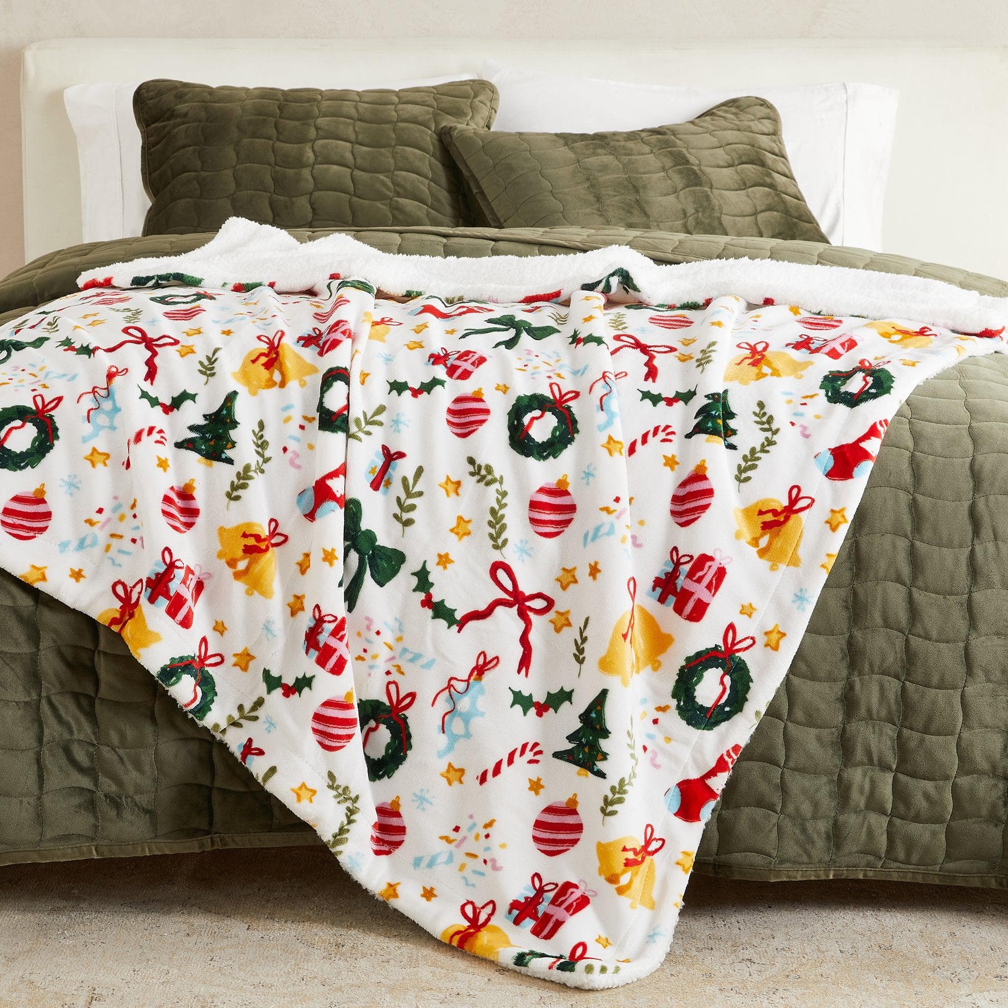 Holiday Sherpa Throw - Esmay Collection