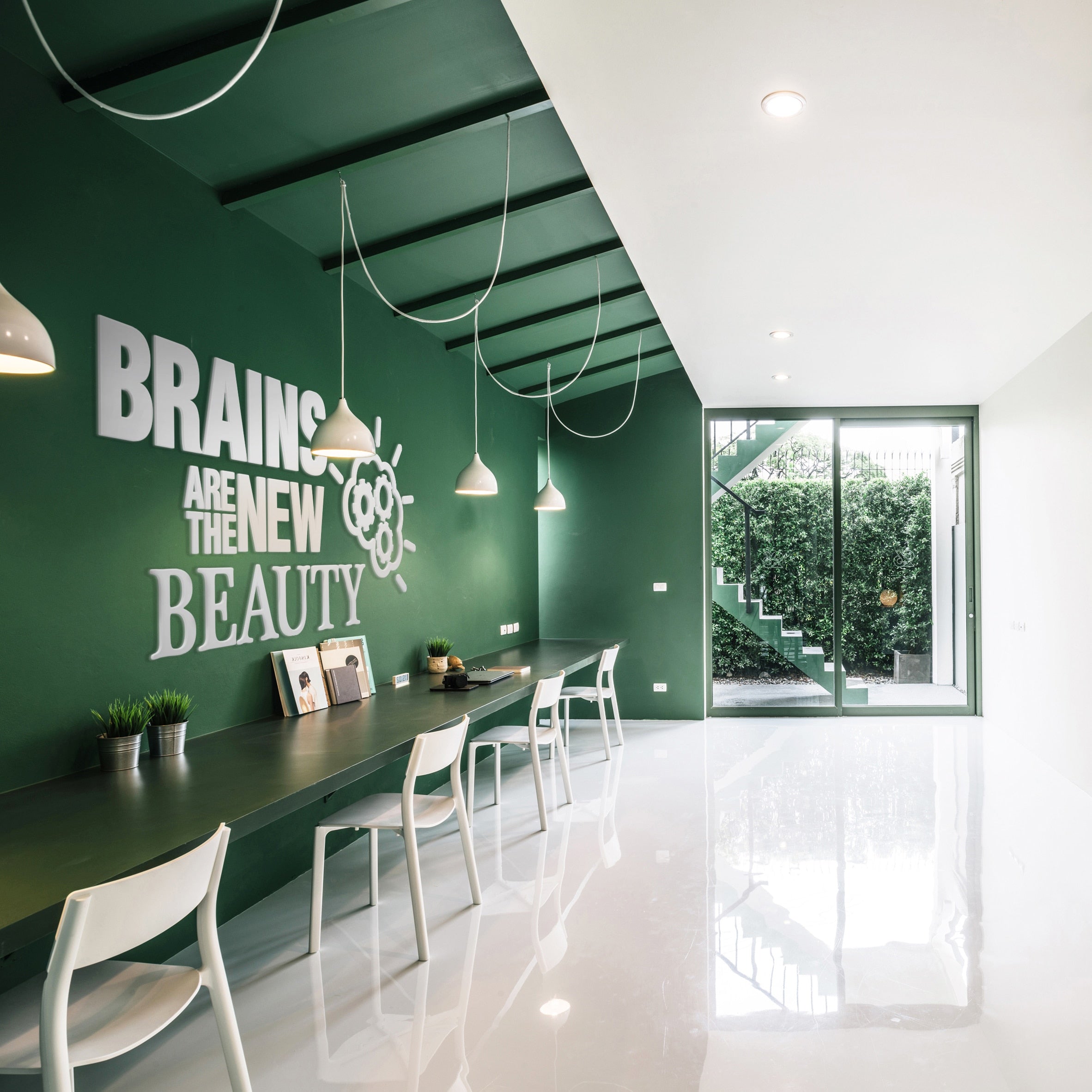 Brains are the New Beauty Office Decor Ideas-1