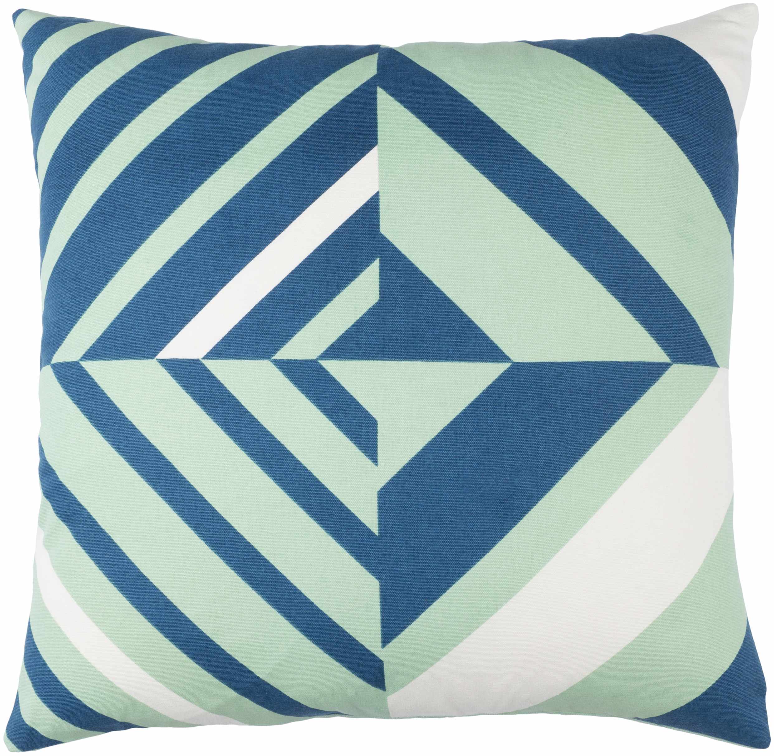Gusher Blue Geometric Pattern Throw Pillow - Clearance-0