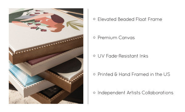 Sylvie Neutral Blue Elegant Country Wildflowers Framed Canvas Art Set by The Creative Bunch Studio