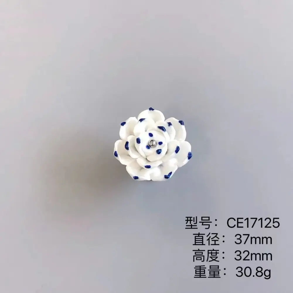 Handmade Ceramic Flower Knobs – Creative Cabinet and Drawer Knobs for Furniture Accessories