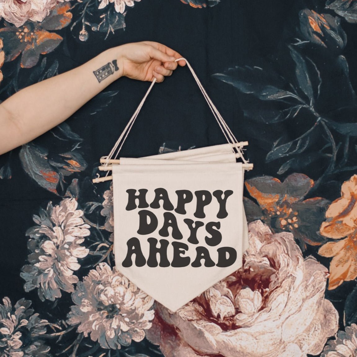 Happy Days Ahead Canvas Banner-0