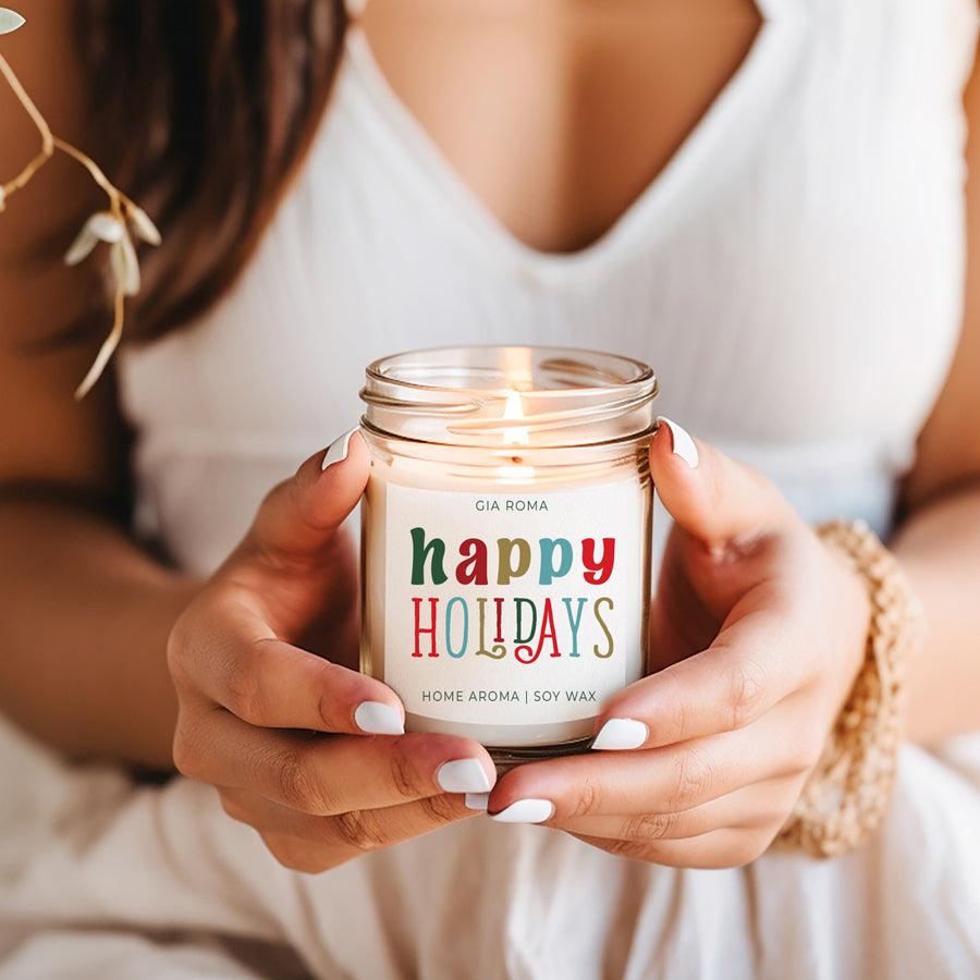 Happy Holiday Candle-1