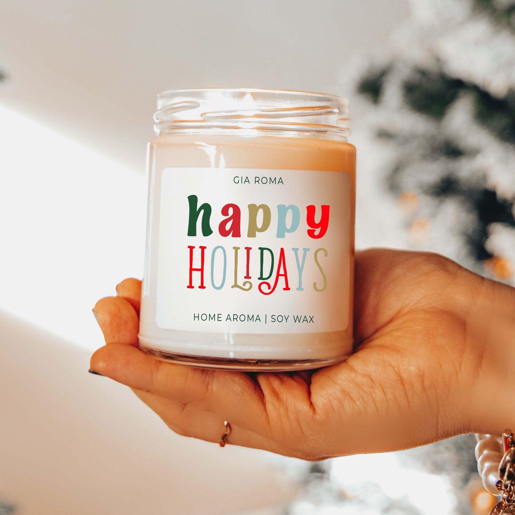 Happy Holiday Candle-0