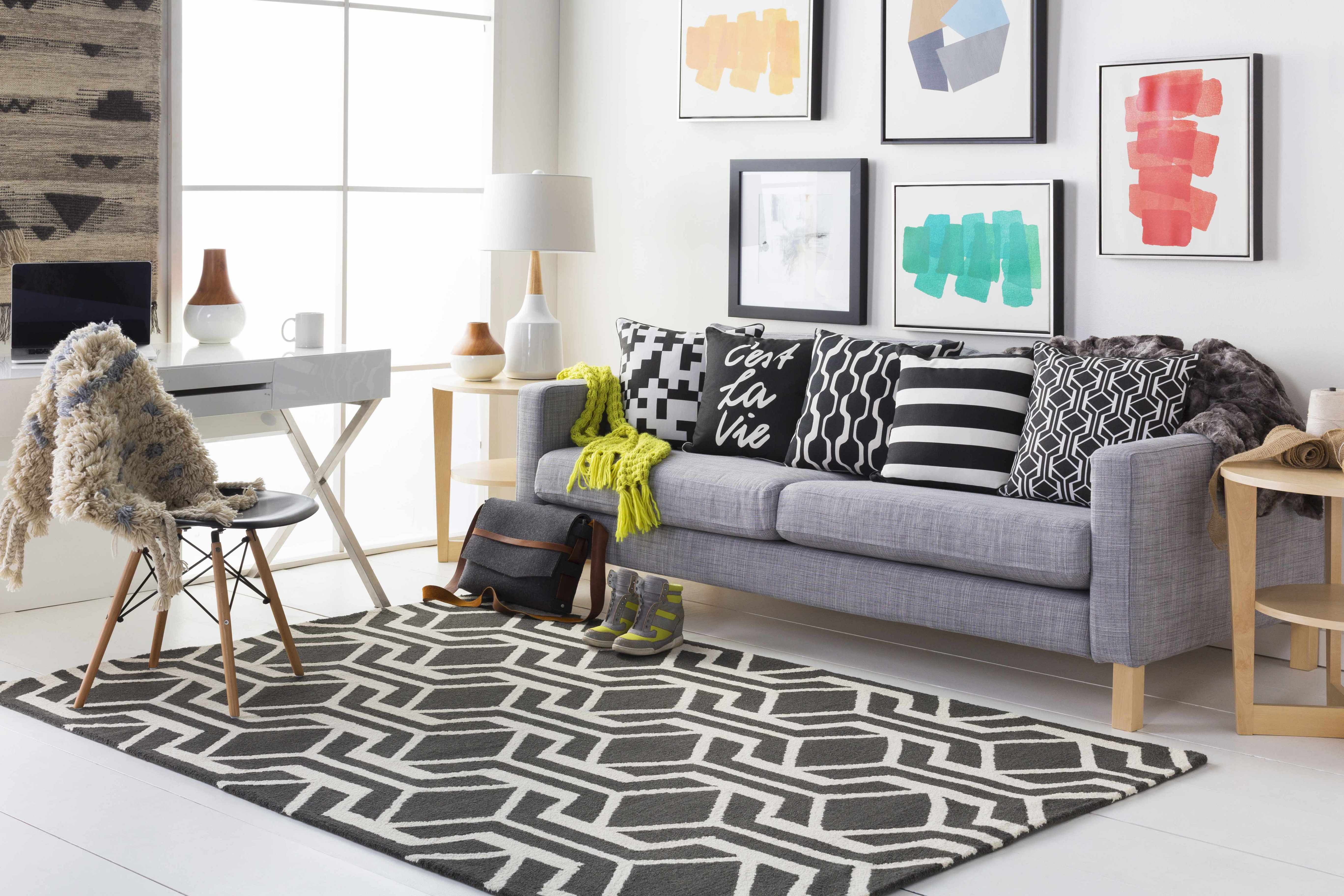 Dyersburg Black&White Geometric Accent Pillow - Clearance-1