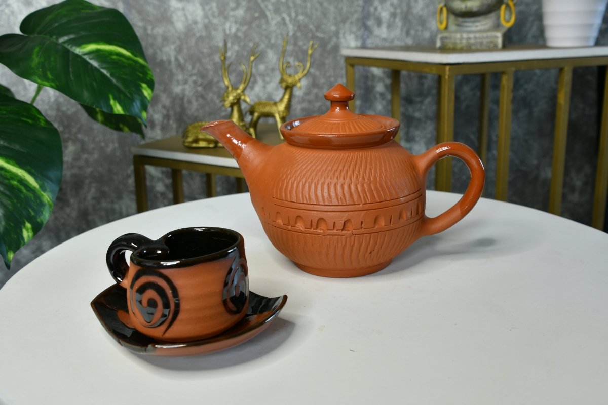 Terracotta Tea Cup Leaf-5