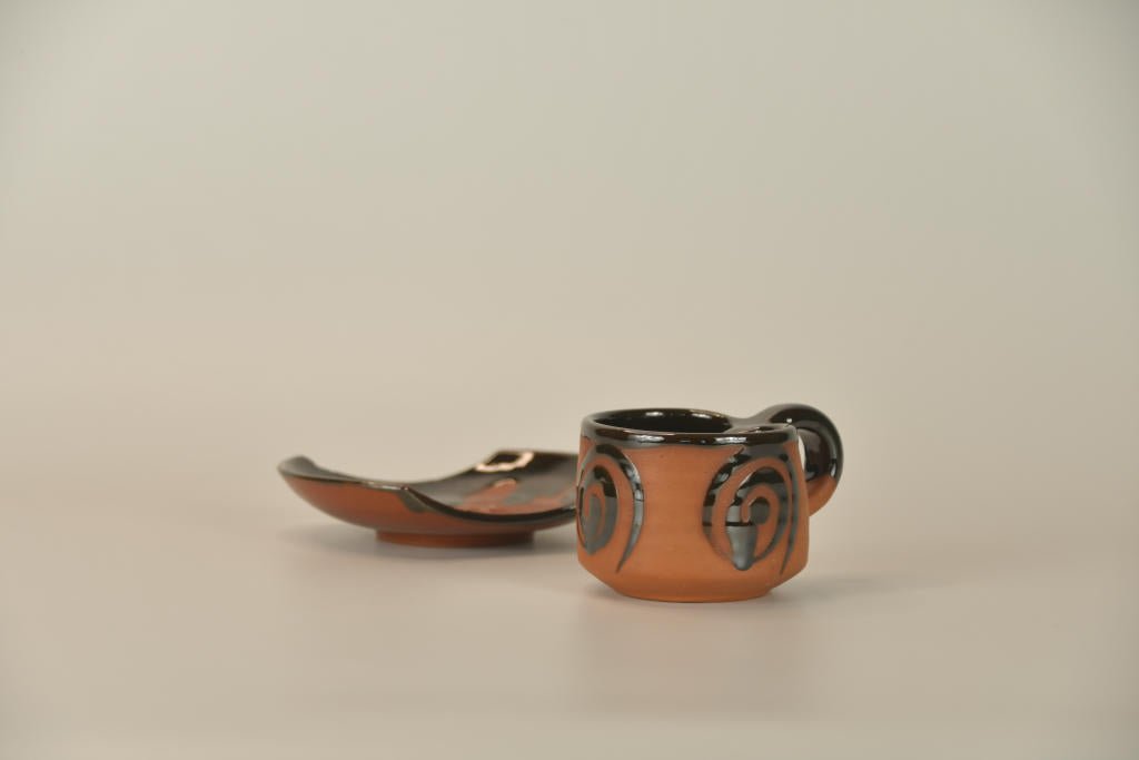 Terracotta Tea Cup Leaf-2