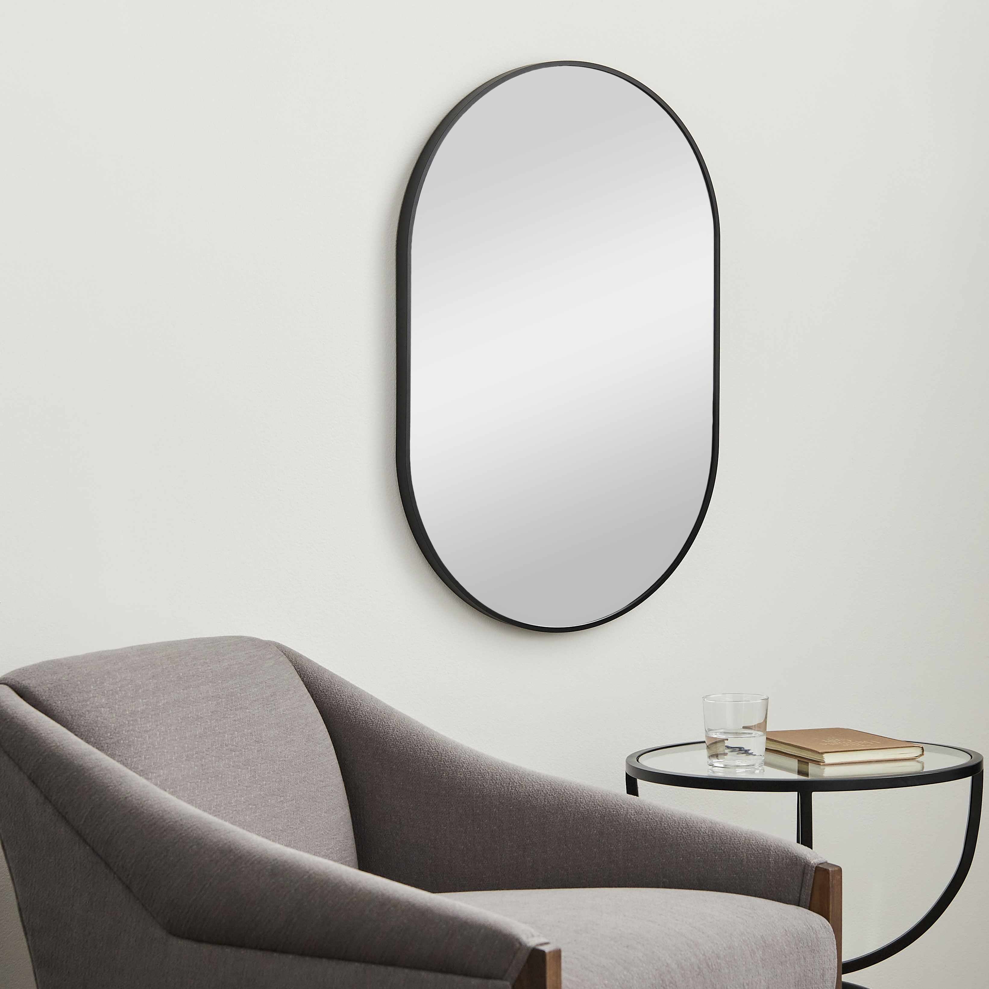 Hagenburg Black Iron Frame Mirror-4