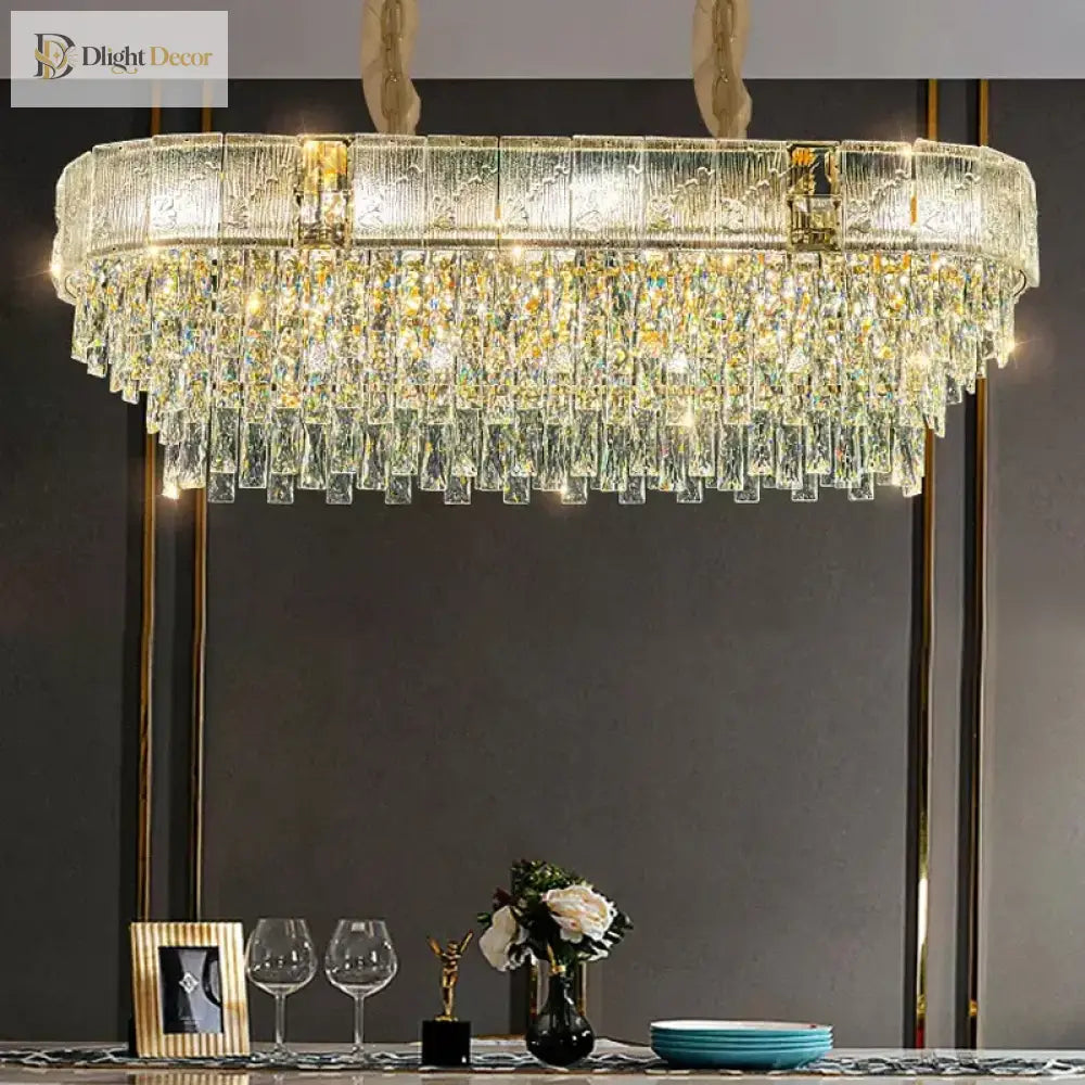 High Crystal Chandelier | Modern Hotel & Villa Lighting