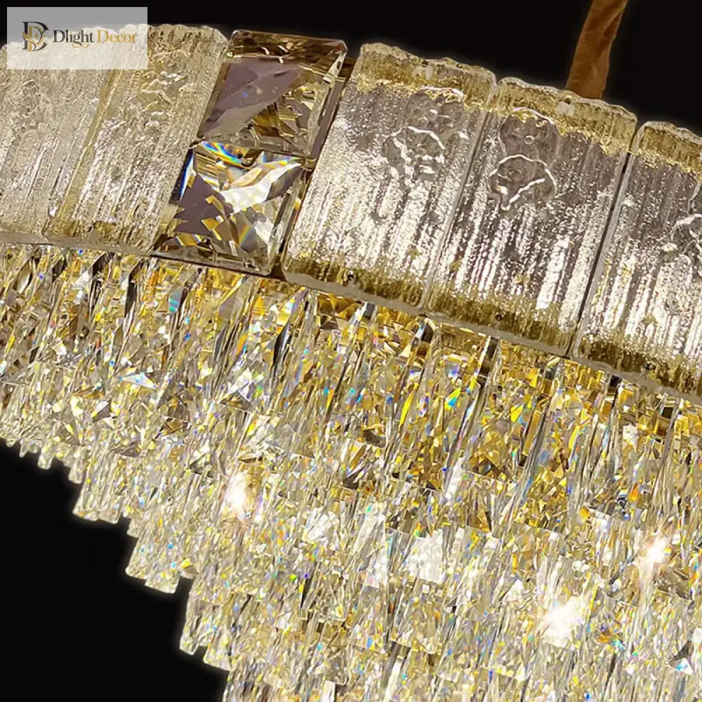 High Crystal Chandelier | Modern Hotel & Villa Lighting