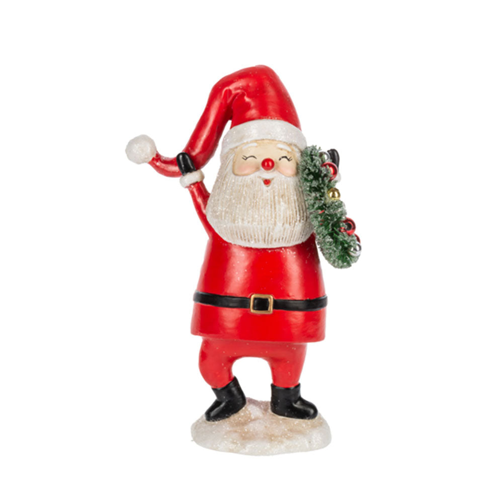 Holly Jolly Santa Figurines Set of 2-2