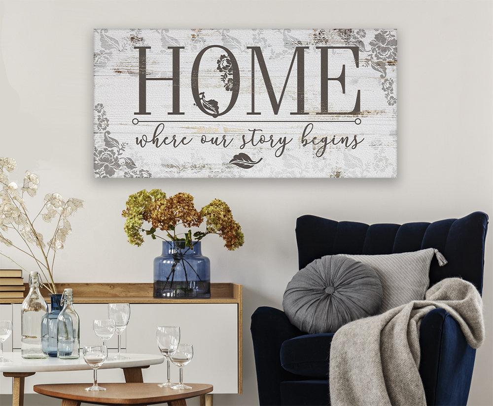 Home Where Our Story Begins - Canvas