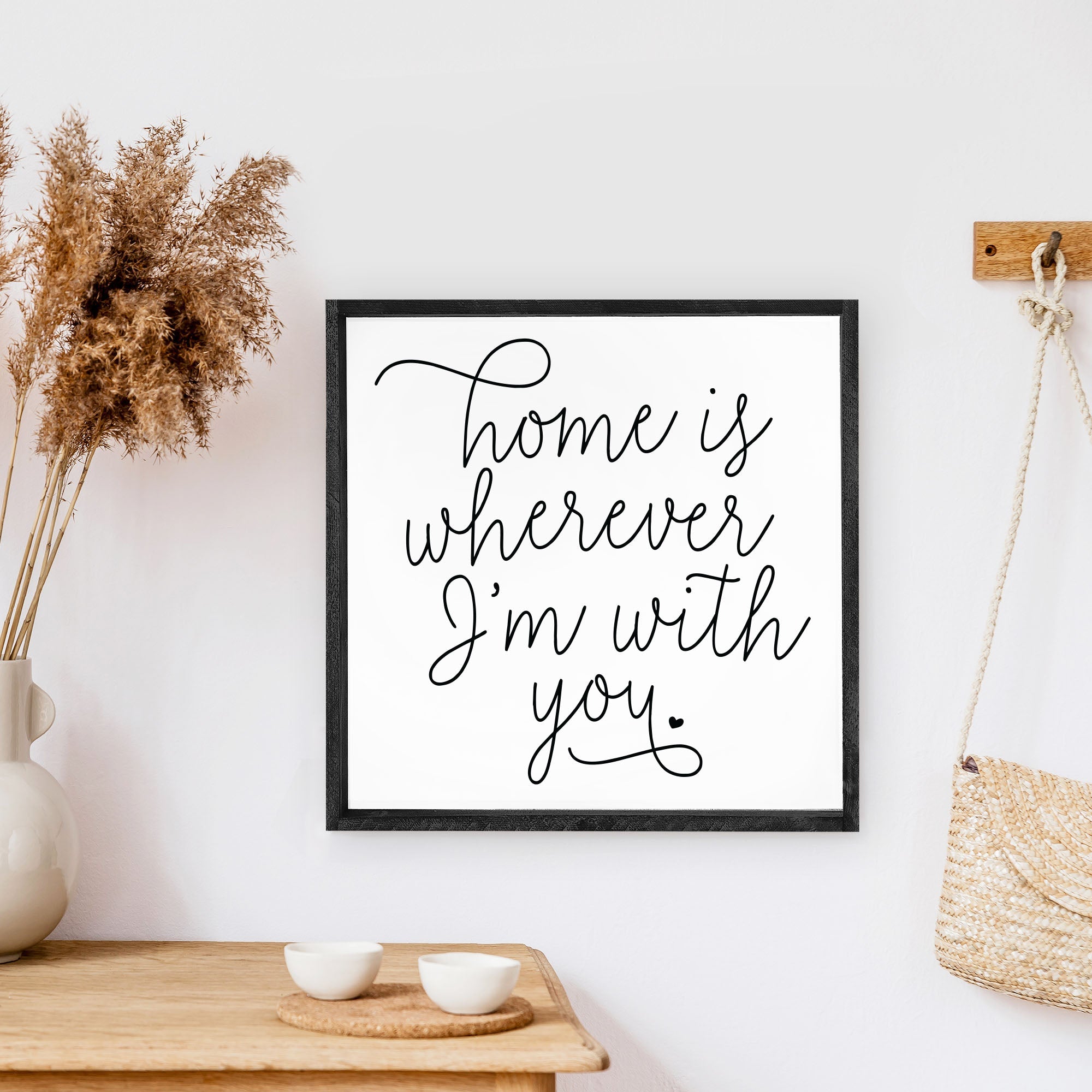 Home Is Wherever I'm With You Wood Sign-1