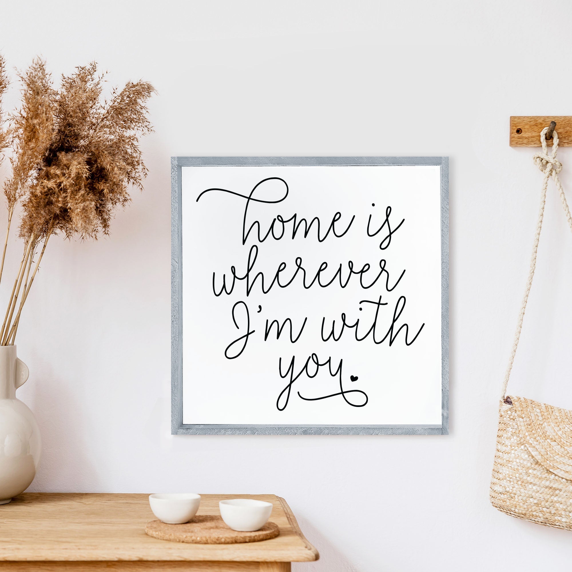 Home Is Wherever I'm With You Wood Sign-2